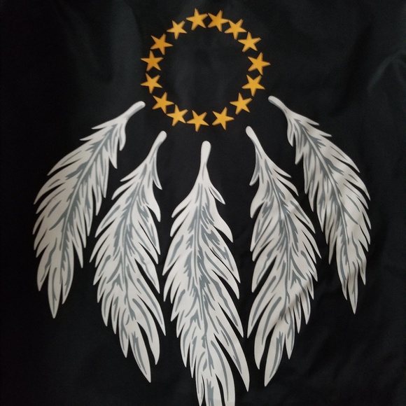 New Black Windbreaker with Design - Picture 4 of 4